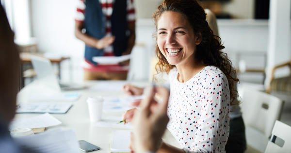 Young Business Woman Smiling