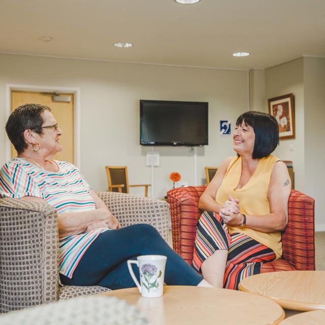 Alhambra Court Customers Rose And Helen Grimes Sat On Chairs (3)