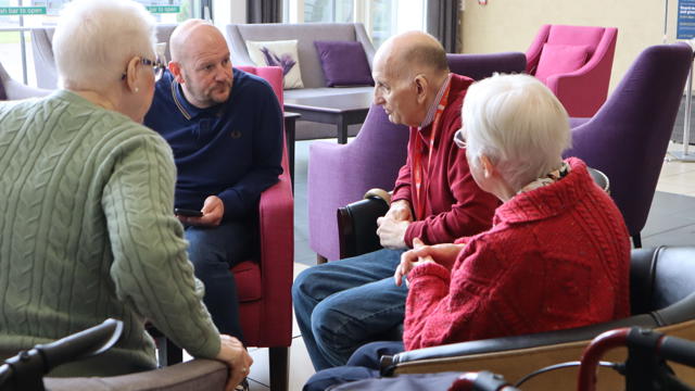 Karl Dean With Customers